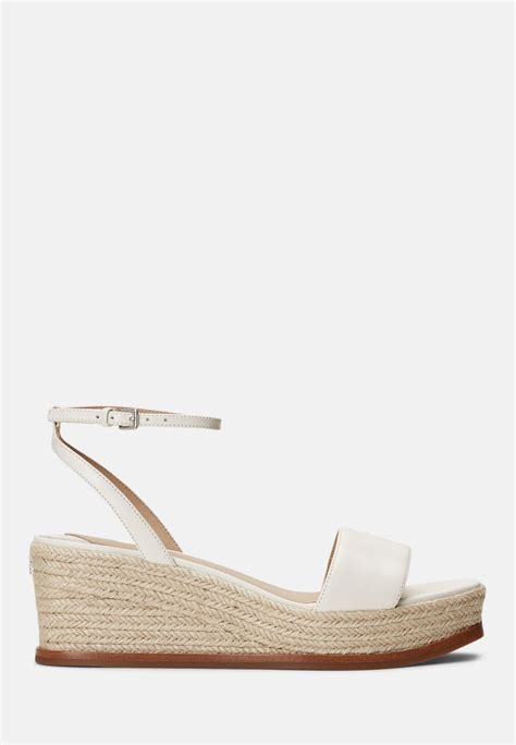 White Nappa Leather Espadrilles 